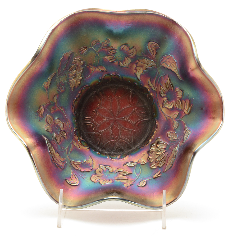 Two Carnival Glass Bowls, including Fenton