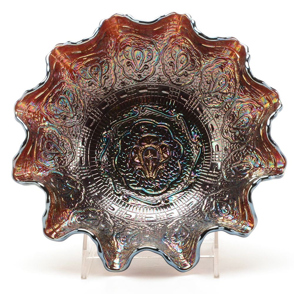 Two Carnival Glass Bowls, including Fenton