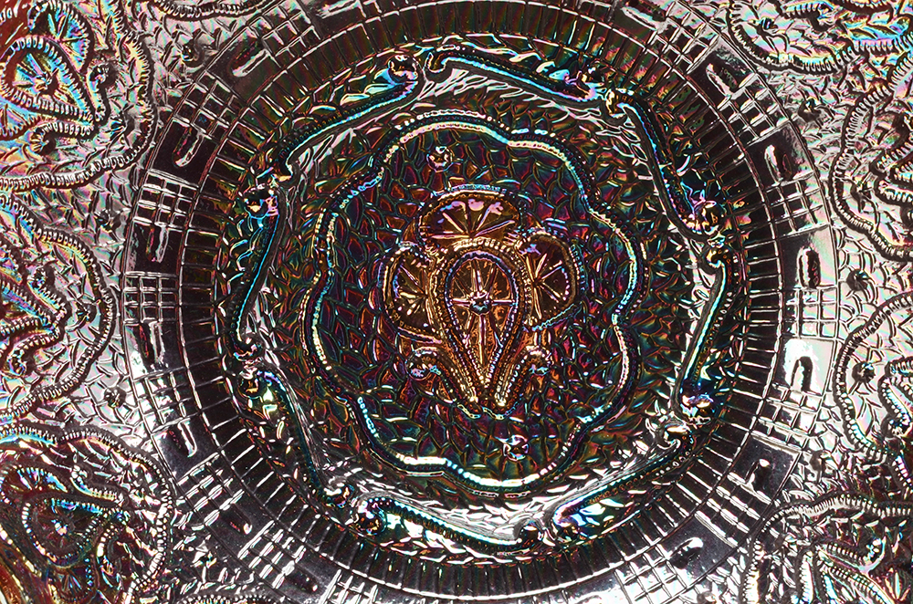 Two Carnival Glass Bowls, including Fenton