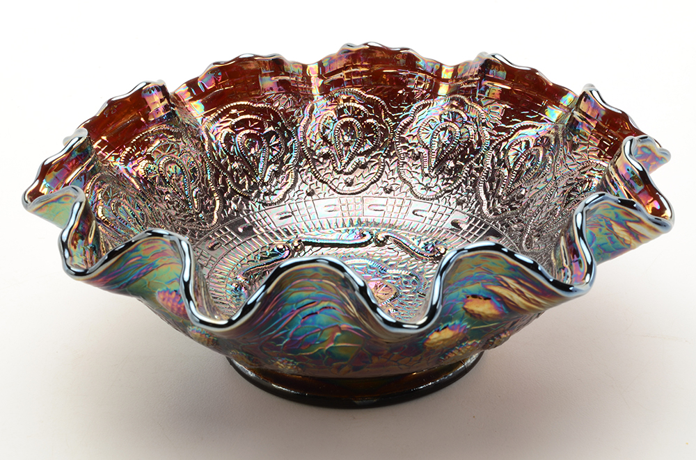 Two Carnival Glass Bowls, including Fenton