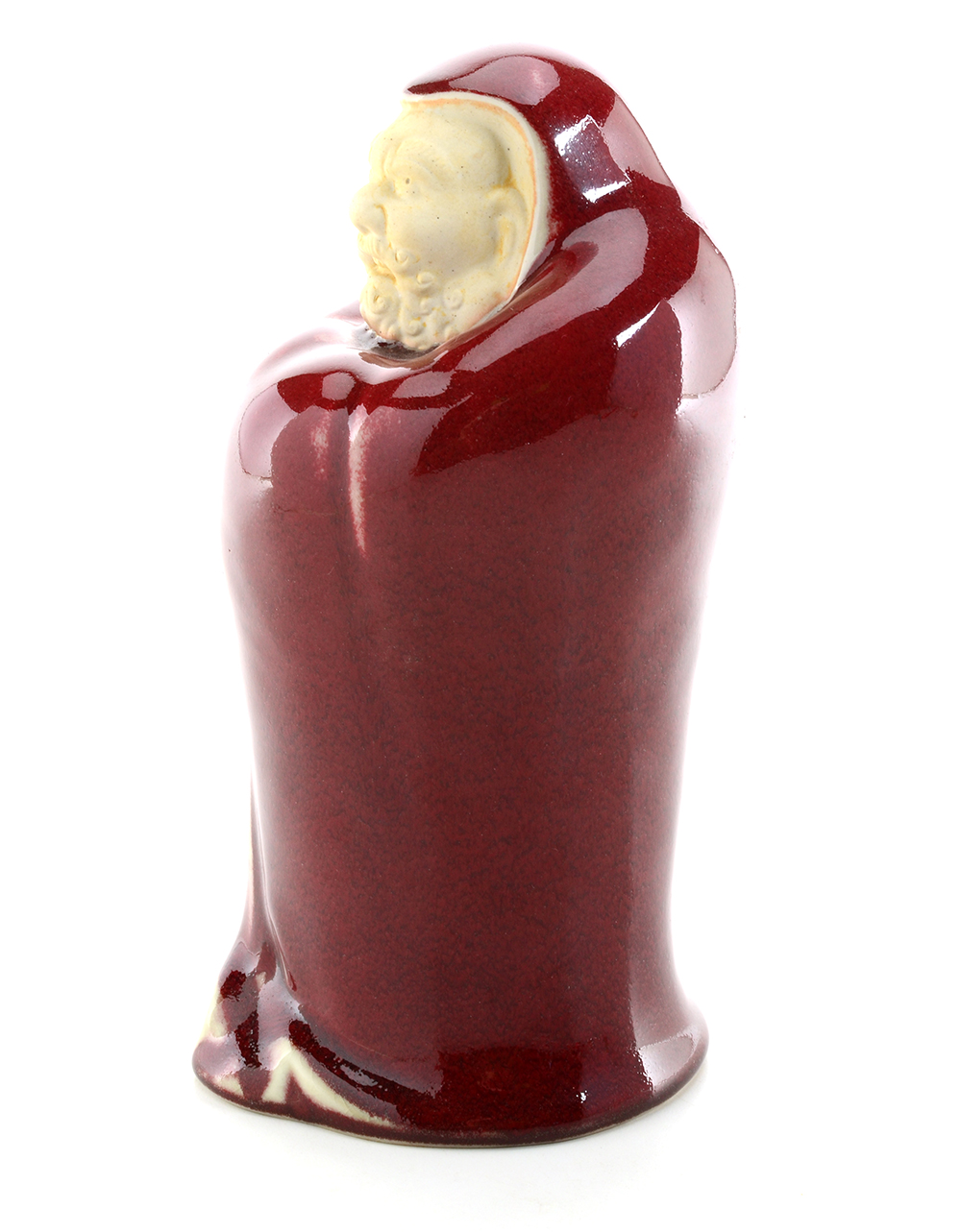 Japanese Ceramic Figure with Sang de Boeuf Glaze