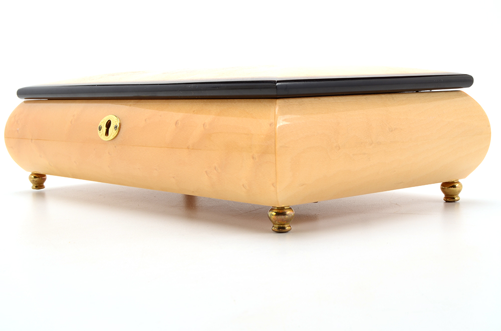 Inlaid Wood Musical Jewelry Box