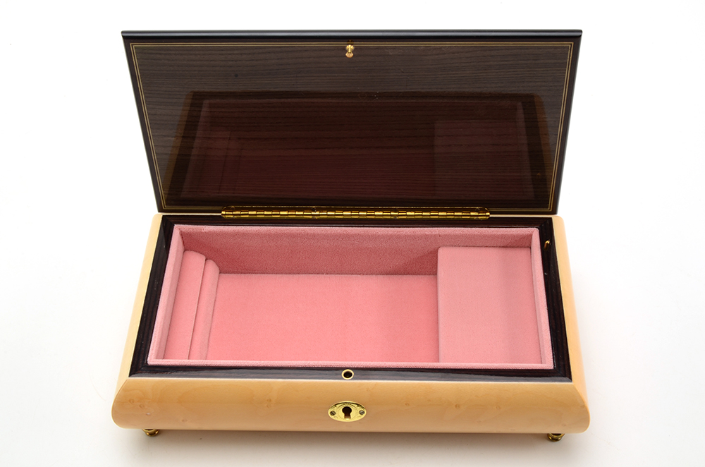 Inlaid Wood Musical Jewelry Box