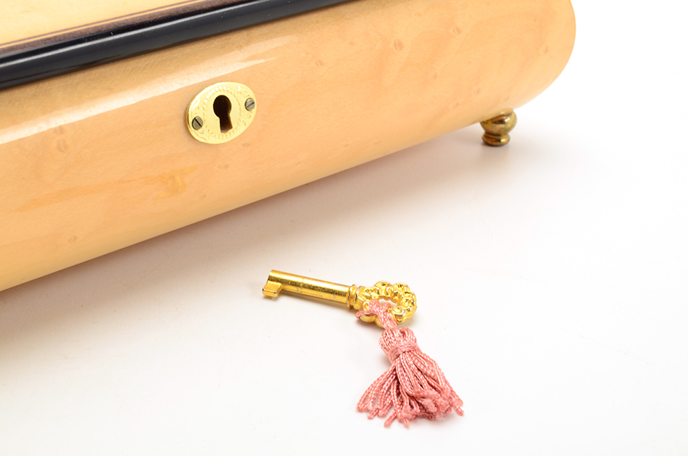 Inlaid Wood Musical Jewelry Box