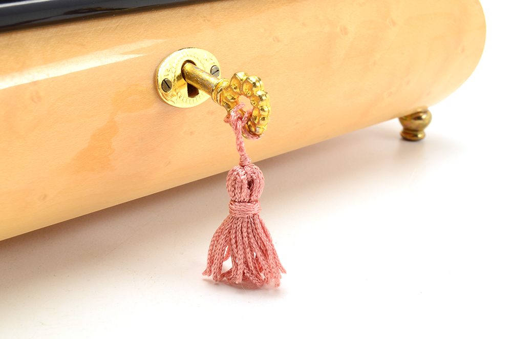 Inlaid Wood Musical Jewelry Box