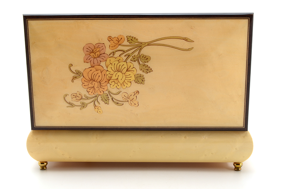 Inlaid Wood Musical Jewelry Box