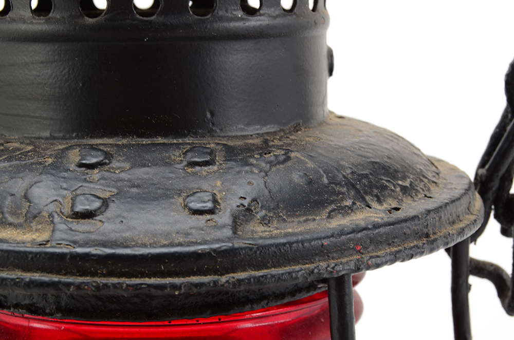 1925 Armspear Railroad Lantern With Red Globe