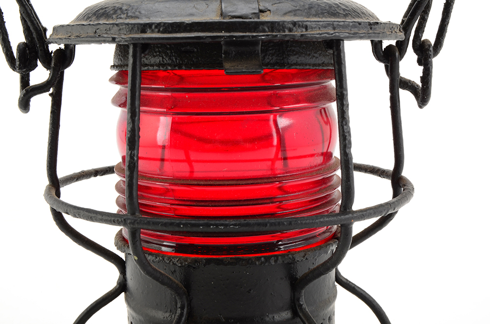 1925 Armspear Railroad Lantern With Red Globe