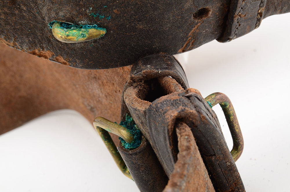 Antique U.S. Military Canteen With Leather Shoulder Strap