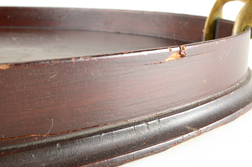 Mahogany Butlers Tray with Fan Inlay