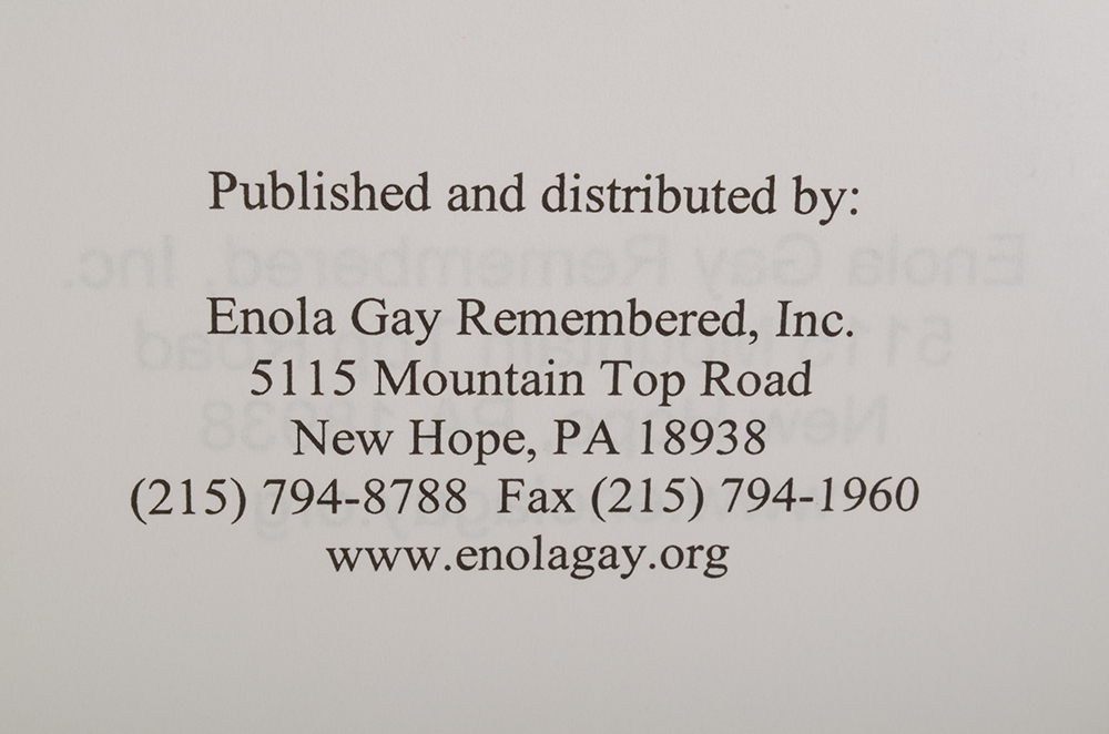 "Return of the Enola Gay" Signed by Theodore Van Kirk