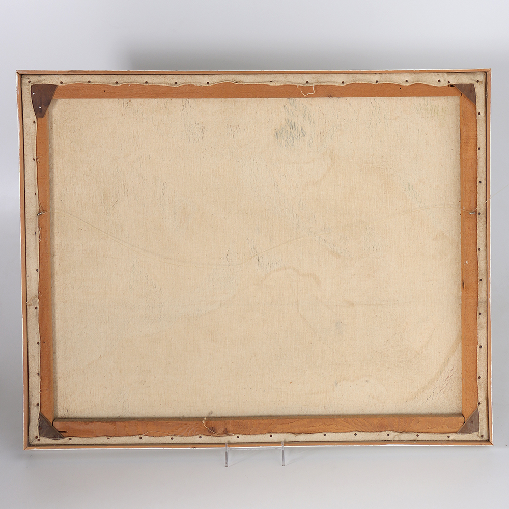 1975 SG Imam Oil on Canvas of a Sitar Musician