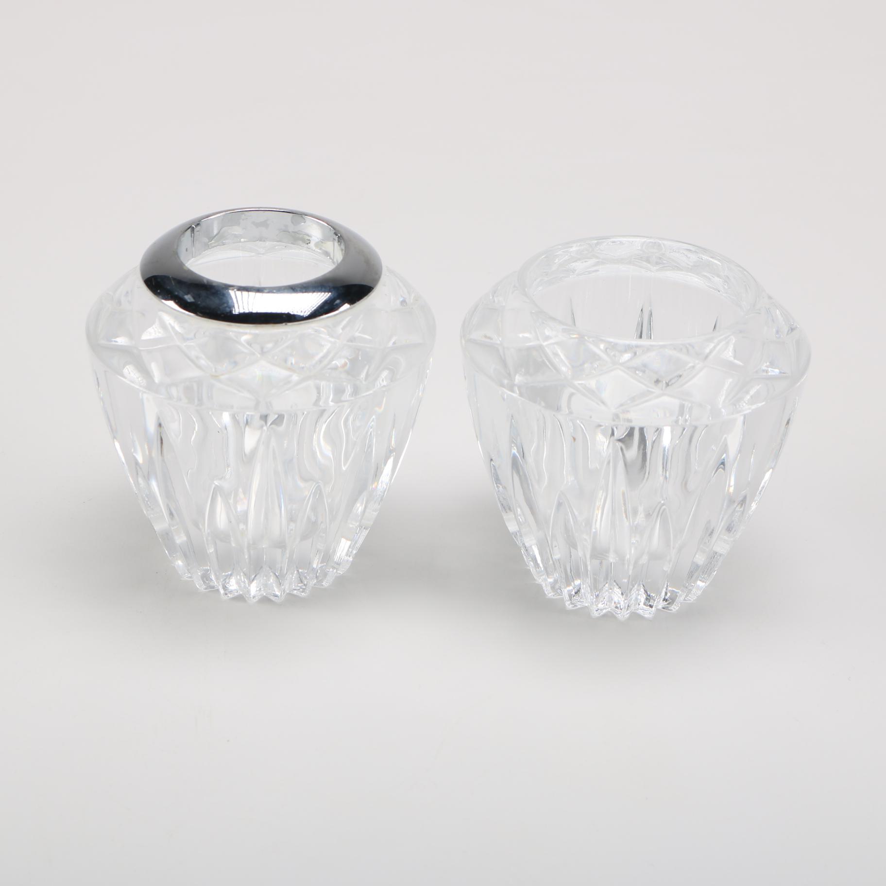 Cut Crystal Candle Holders