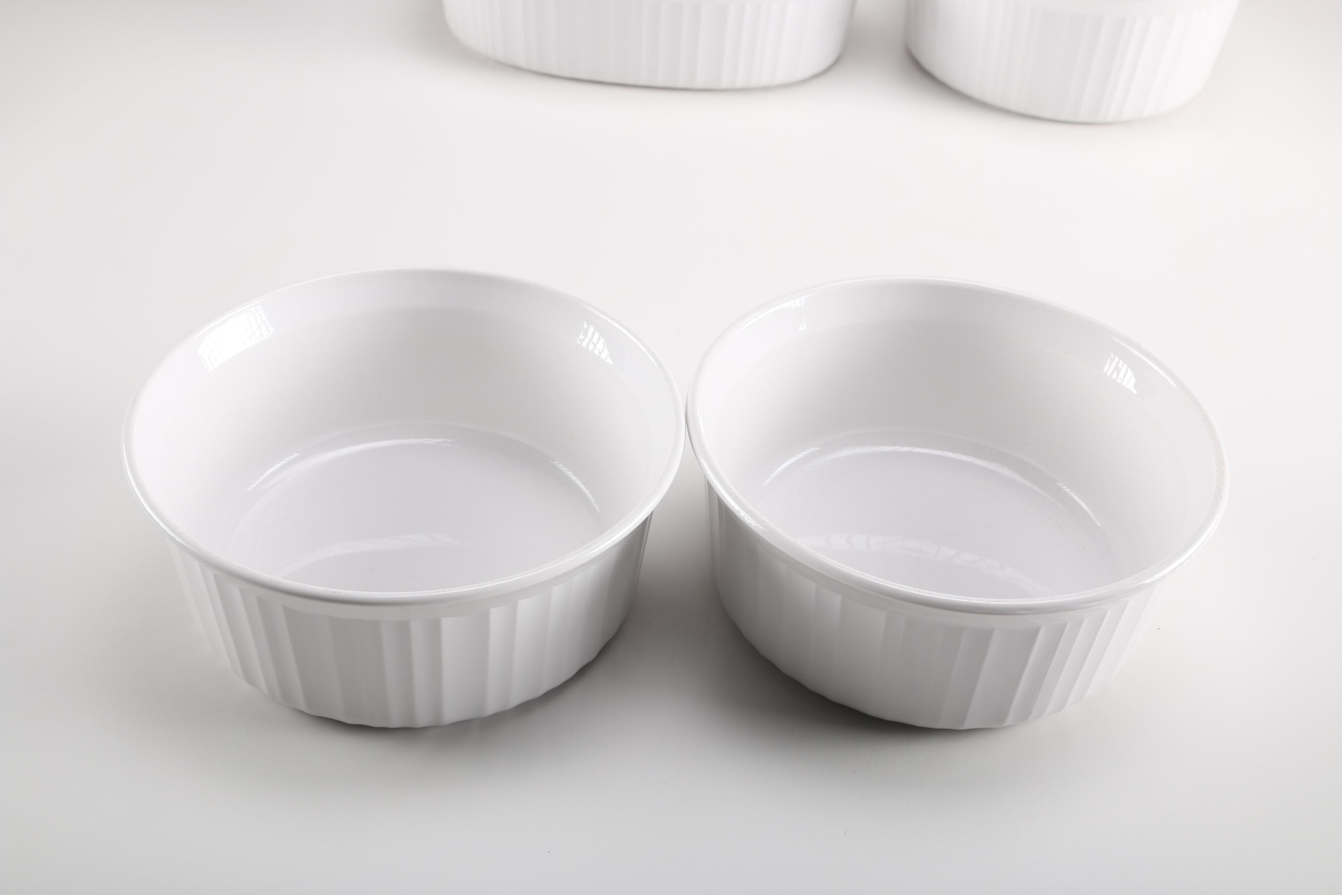 Corningware "French White" Glass Baking Dishes
