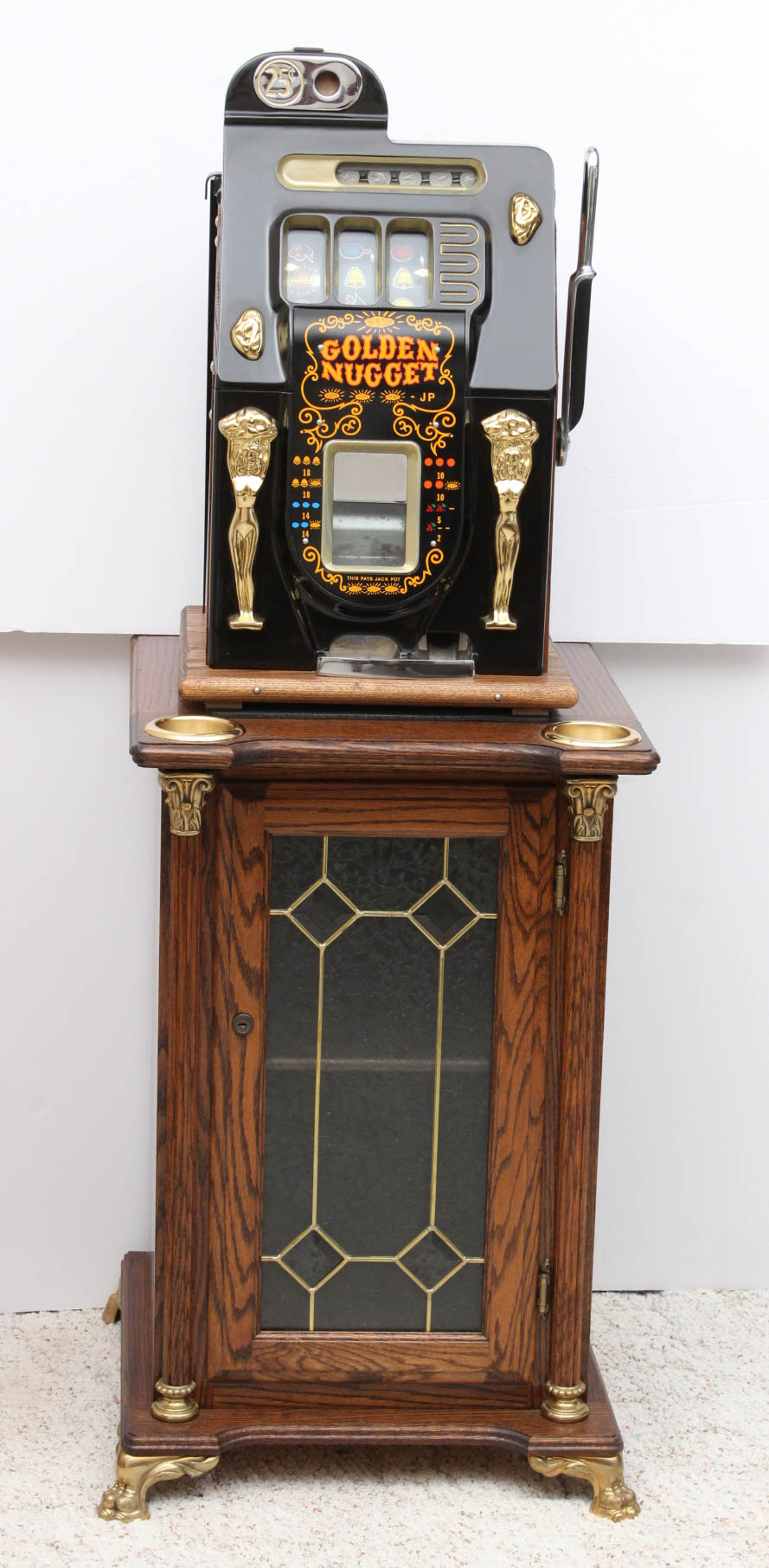 Replica Golden Nugget Slot Machine and Cabinet