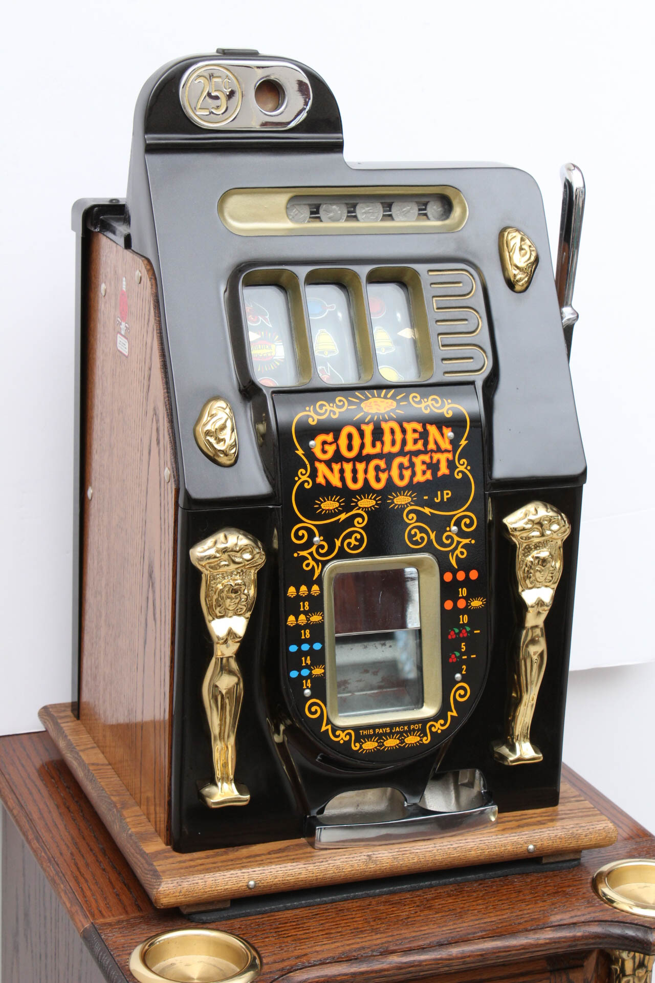 Replica Golden Nugget Slot Machine and Cabinet