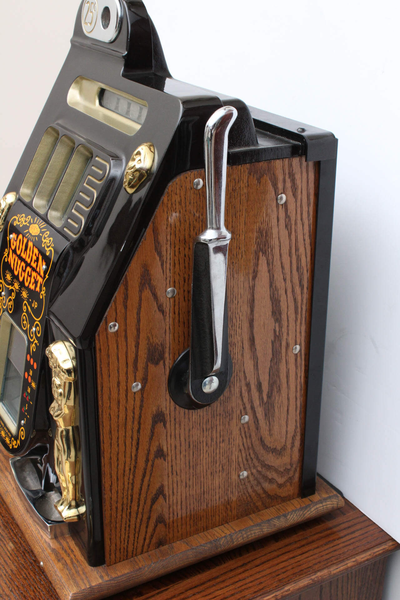 Replica Golden Nugget Slot Machine and Cabinet