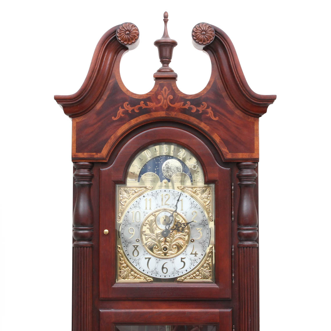 Howard Miller "Ambassador" Mahogany and Cherry Grandfather Clock