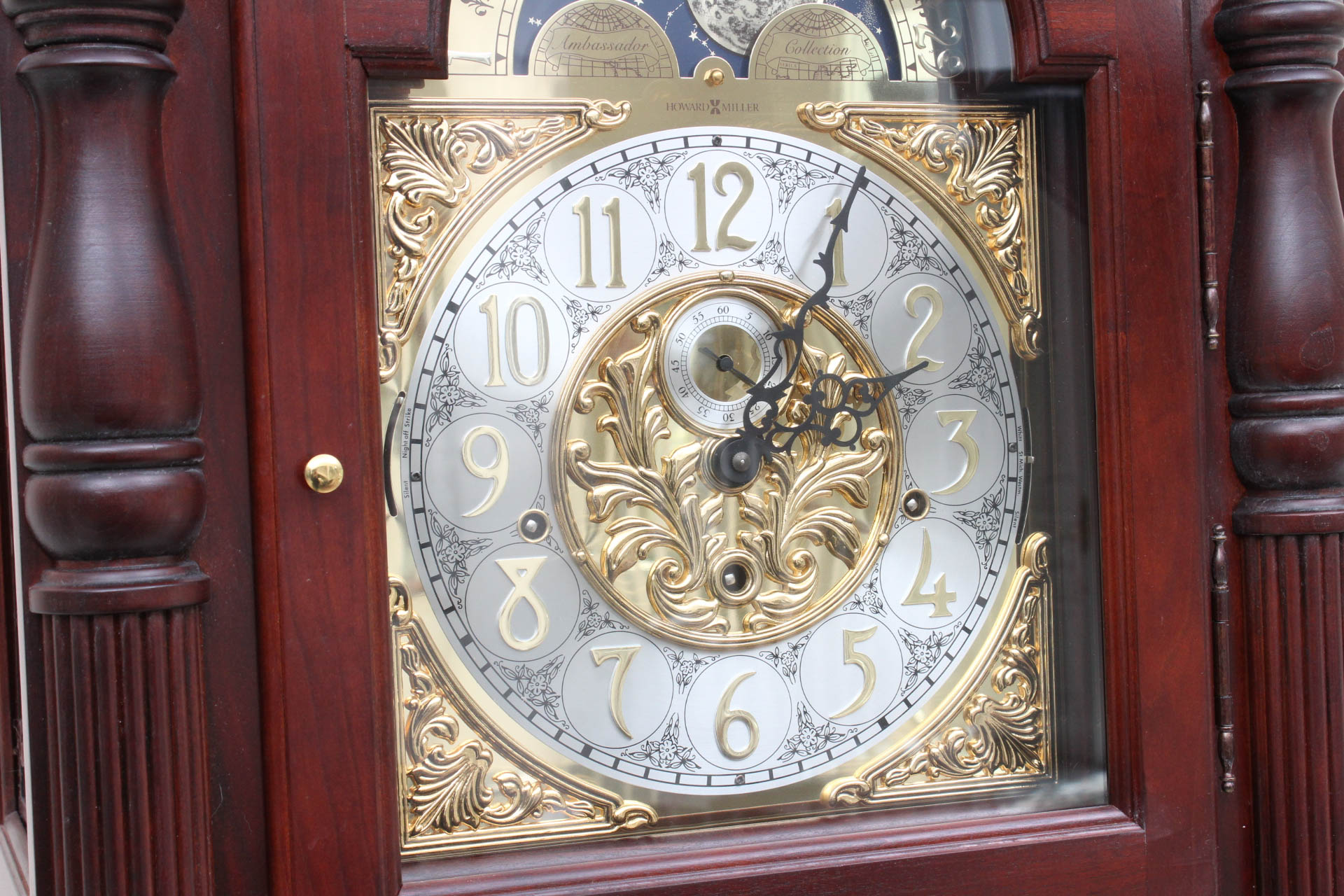 Howard Miller "Ambassador" Mahogany and Cherry Grandfather Clock