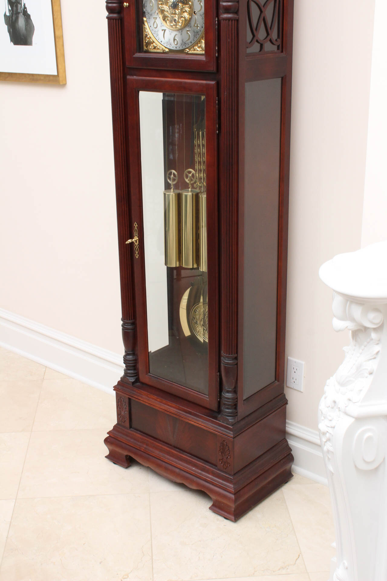 Howard Miller "Ambassador" Mahogany and Cherry Grandfather Clock