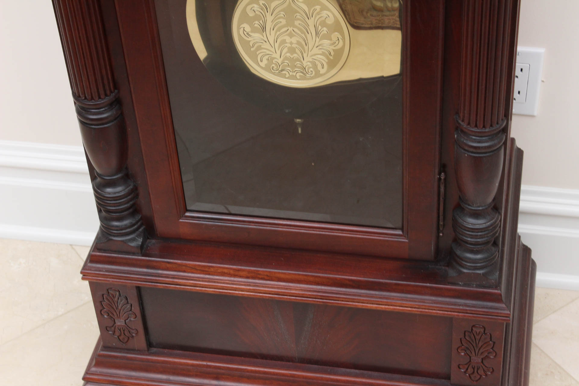 Howard Miller "Ambassador" Mahogany and Cherry Grandfather Clock