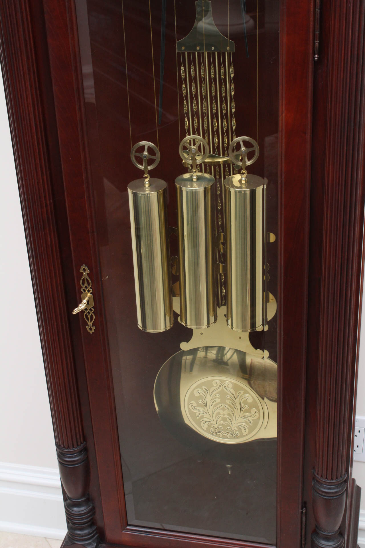 Howard Miller "Ambassador" Mahogany and Cherry Grandfather Clock
