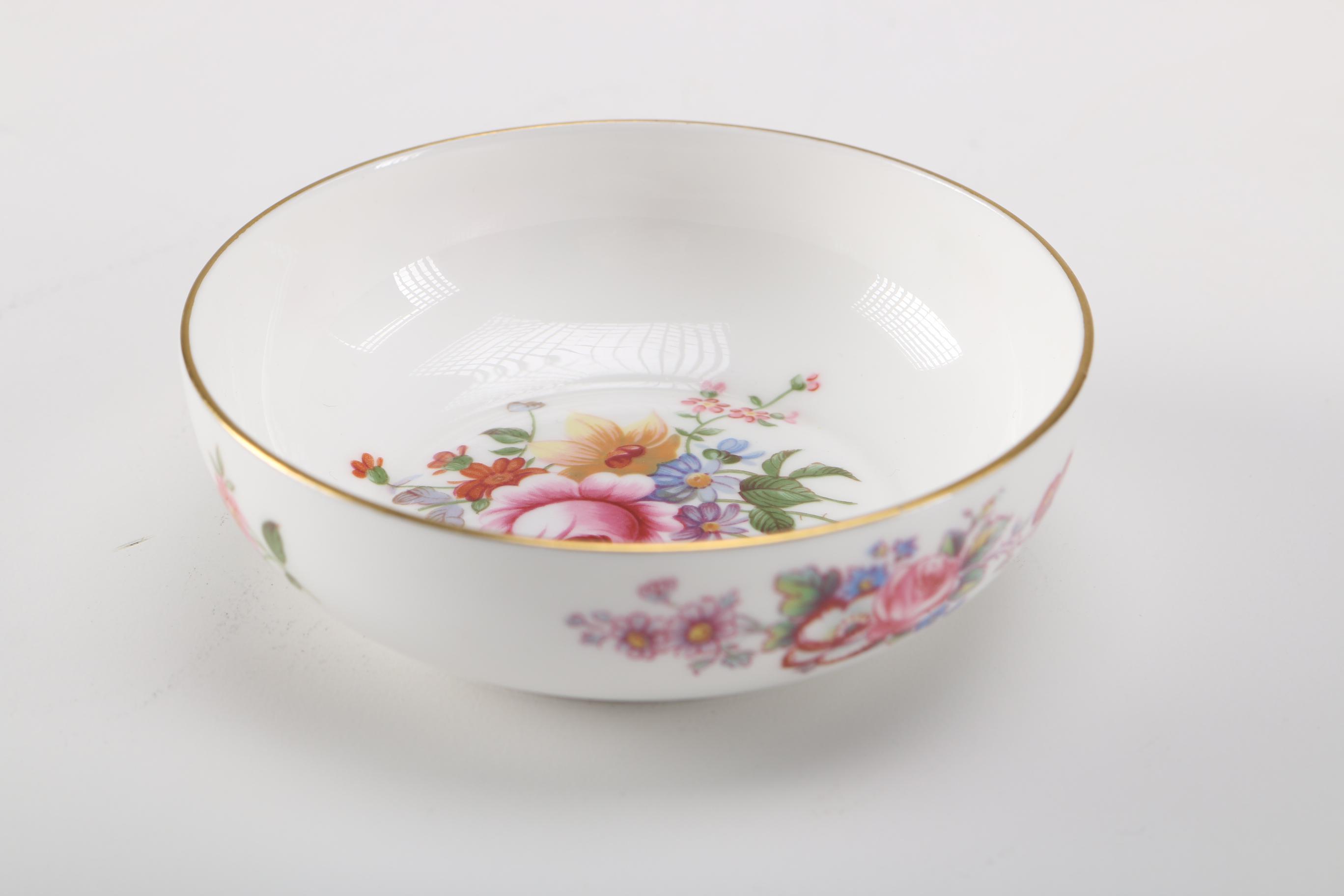 Royal Crown Derby "Derby Posies" Tea Strainer and Bowl