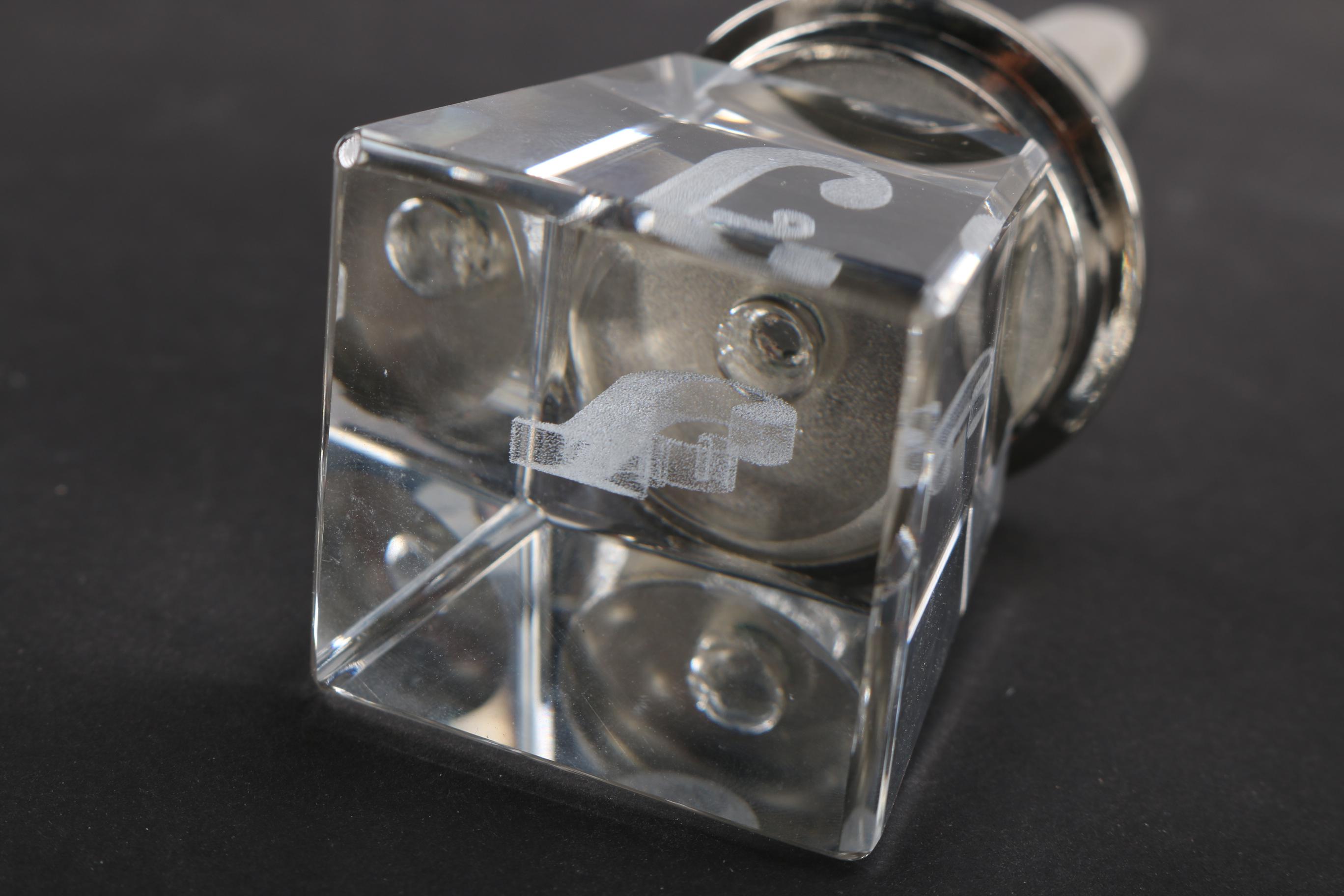 Crystal and Stainless Steel Wine Stopper