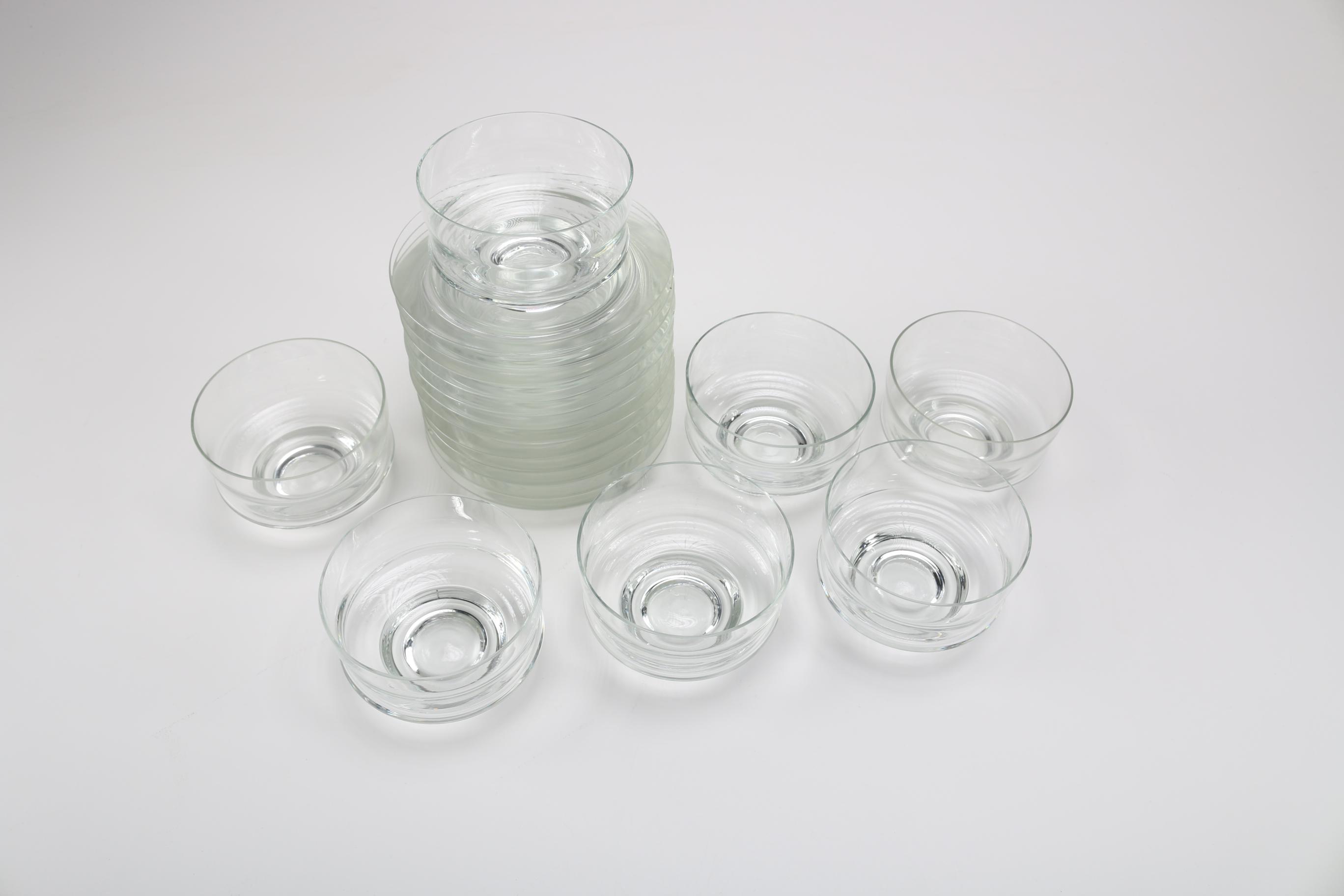 Clear Glass Bowls and Dessert Plates