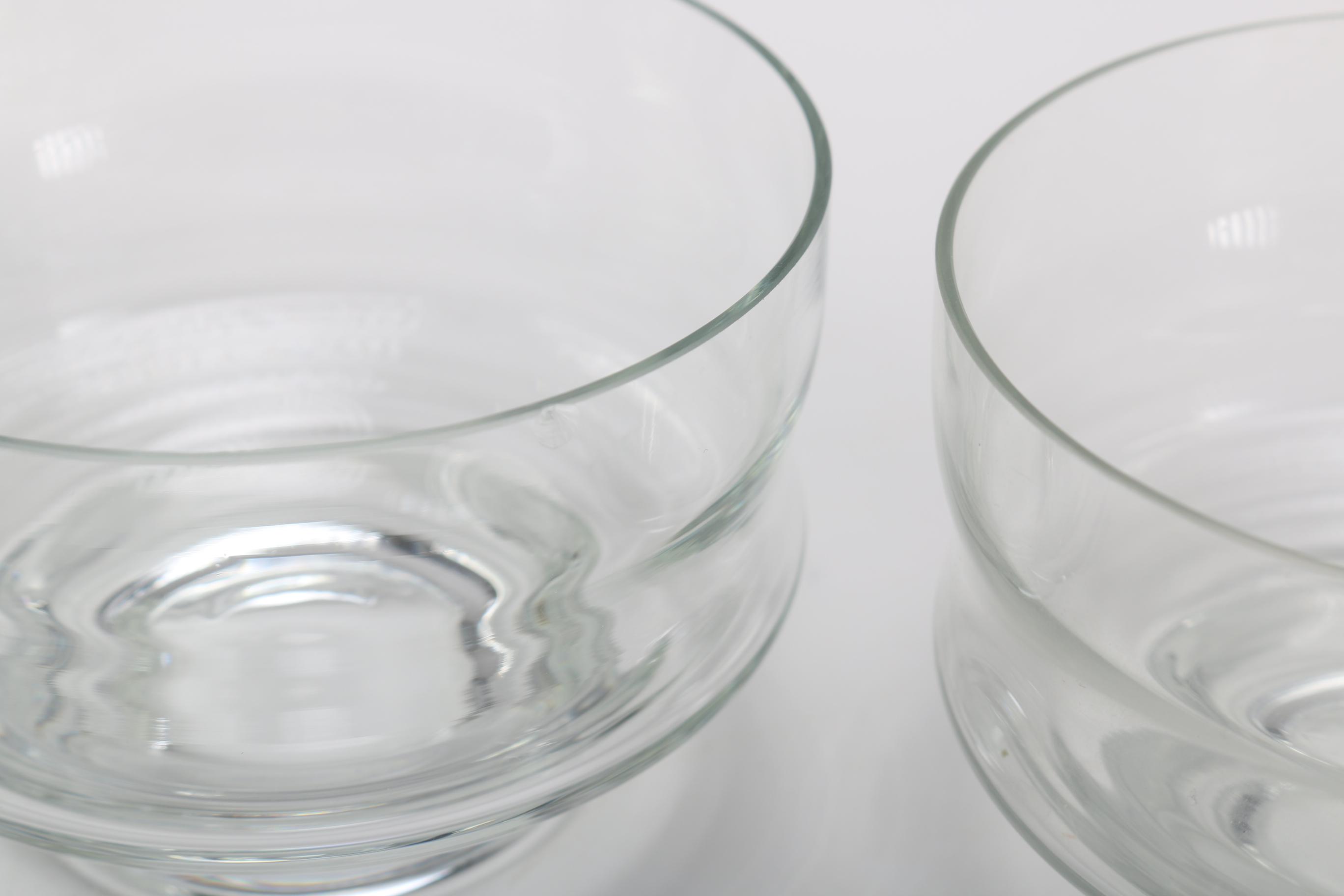 Clear Glass Bowls and Dessert Plates