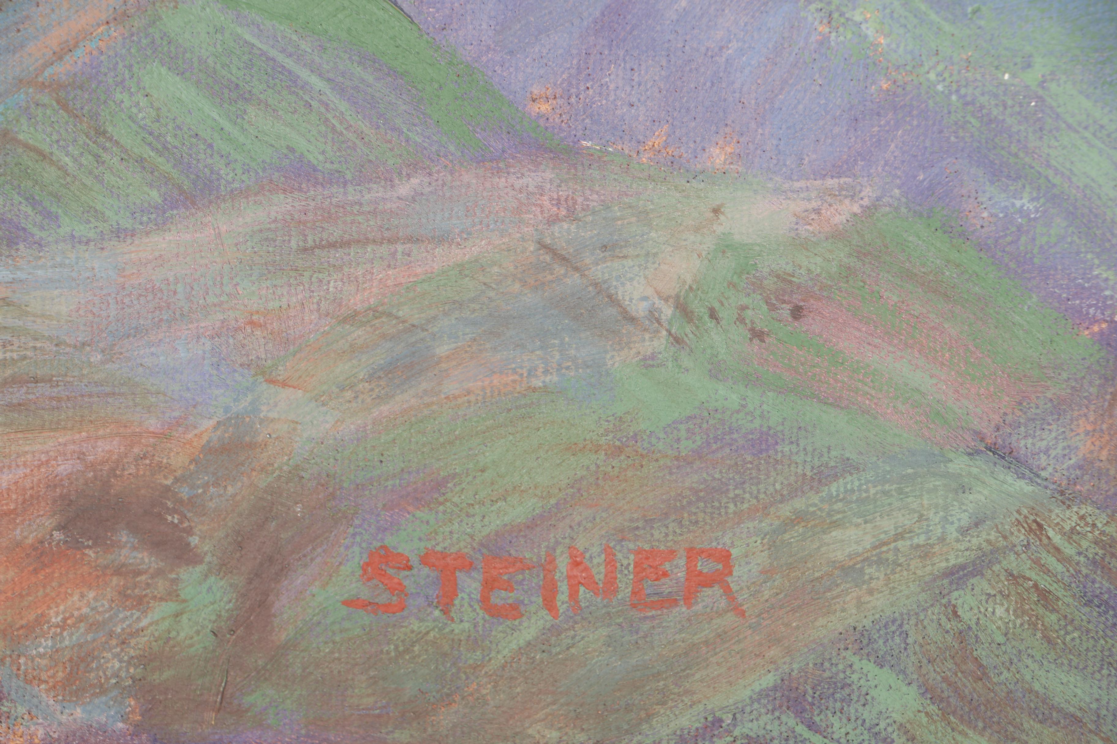 A.J. Steiner Oil on Paper American West Horses