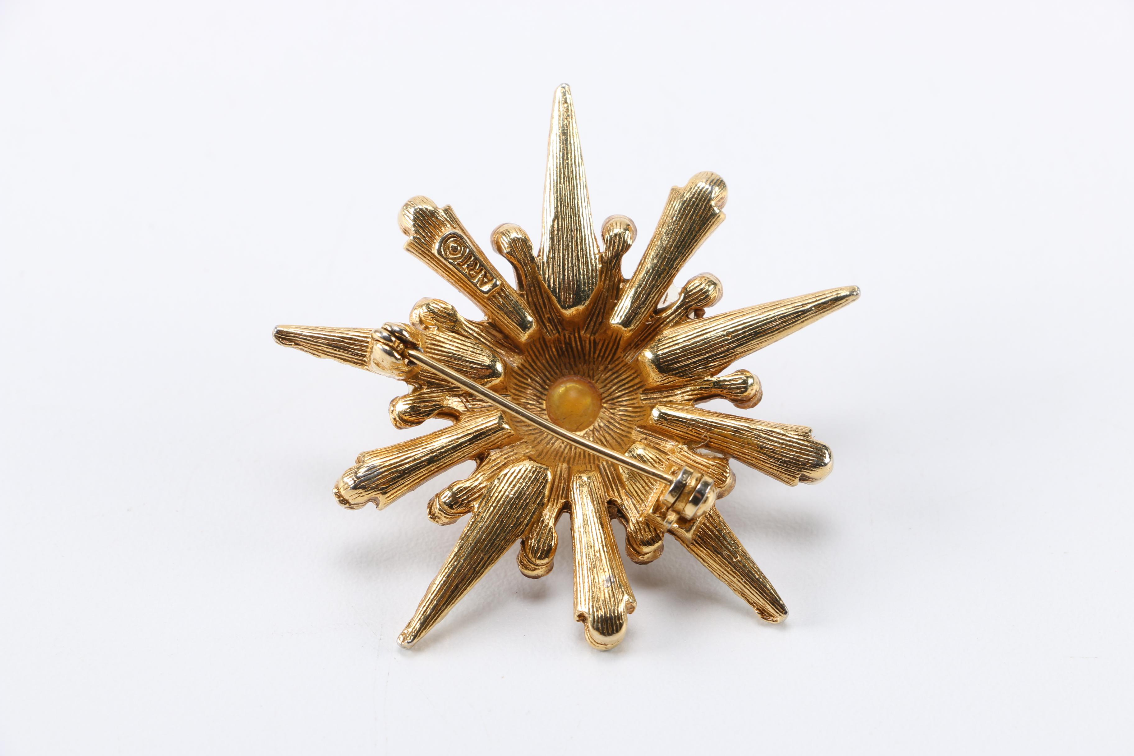 Gold Tone and Rhinestone Statement Jewelry