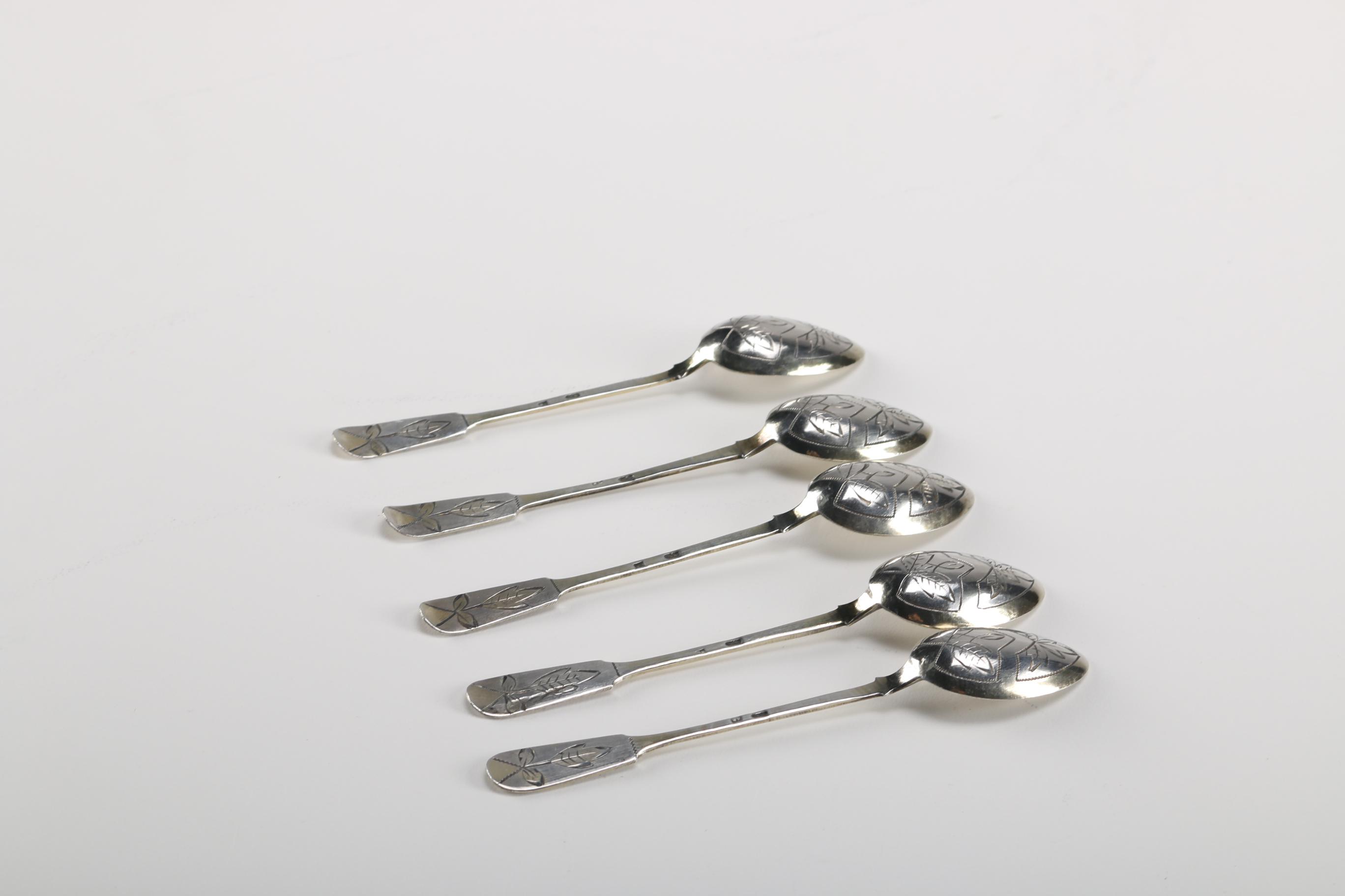 Russian 875 Silver Spoons