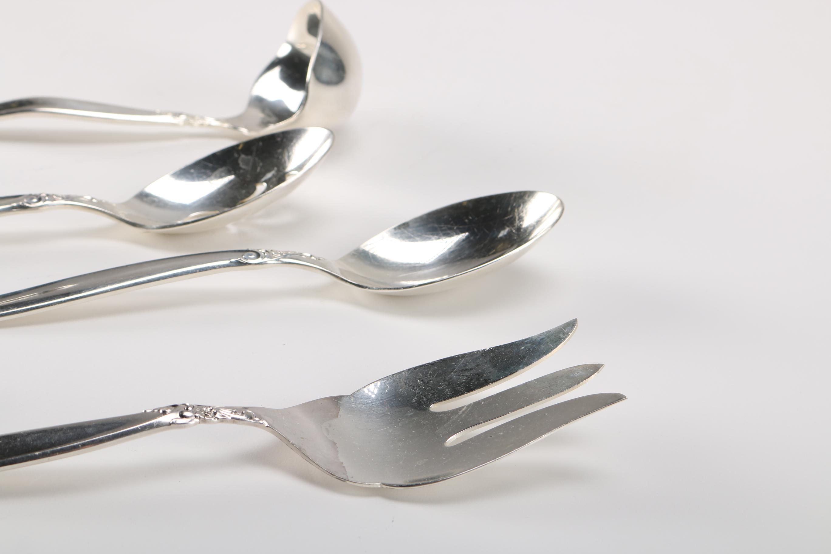 Rogers Brothers "Springtime" and "Leilani" Silver Plated Serving Utensils