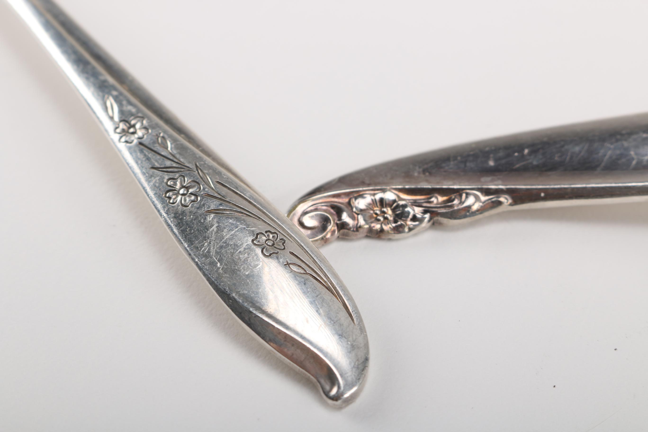 Rogers Brothers "Springtime" and "Leilani" Silver Plated Serving Utensils