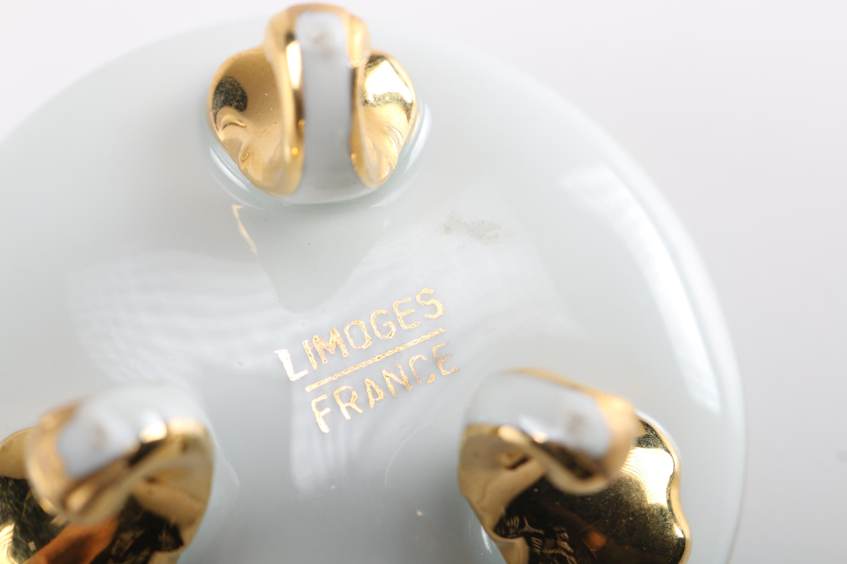 Green Limoges Trinket Box