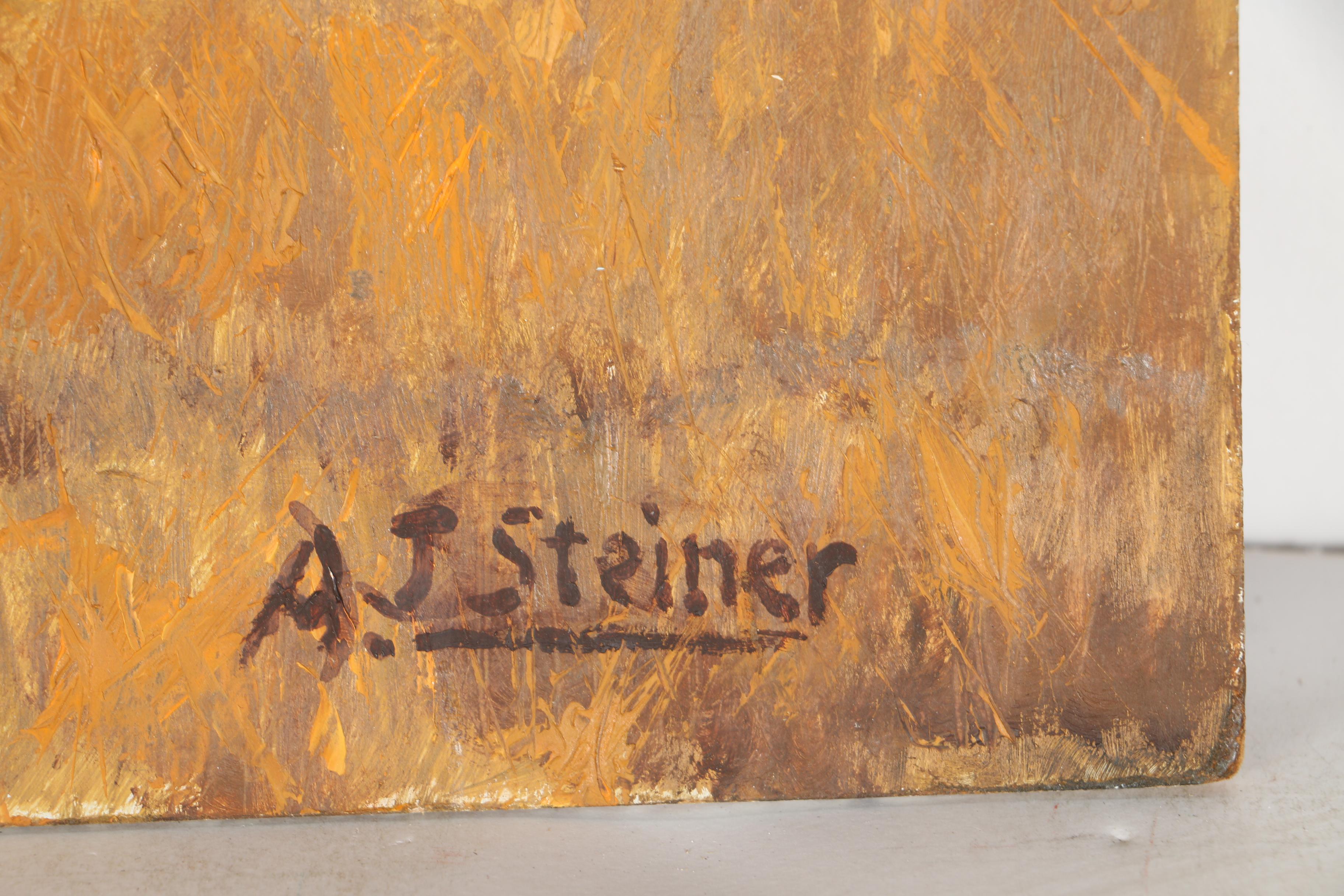 A.J Steiner Oil Paintings of Farm Landscapes