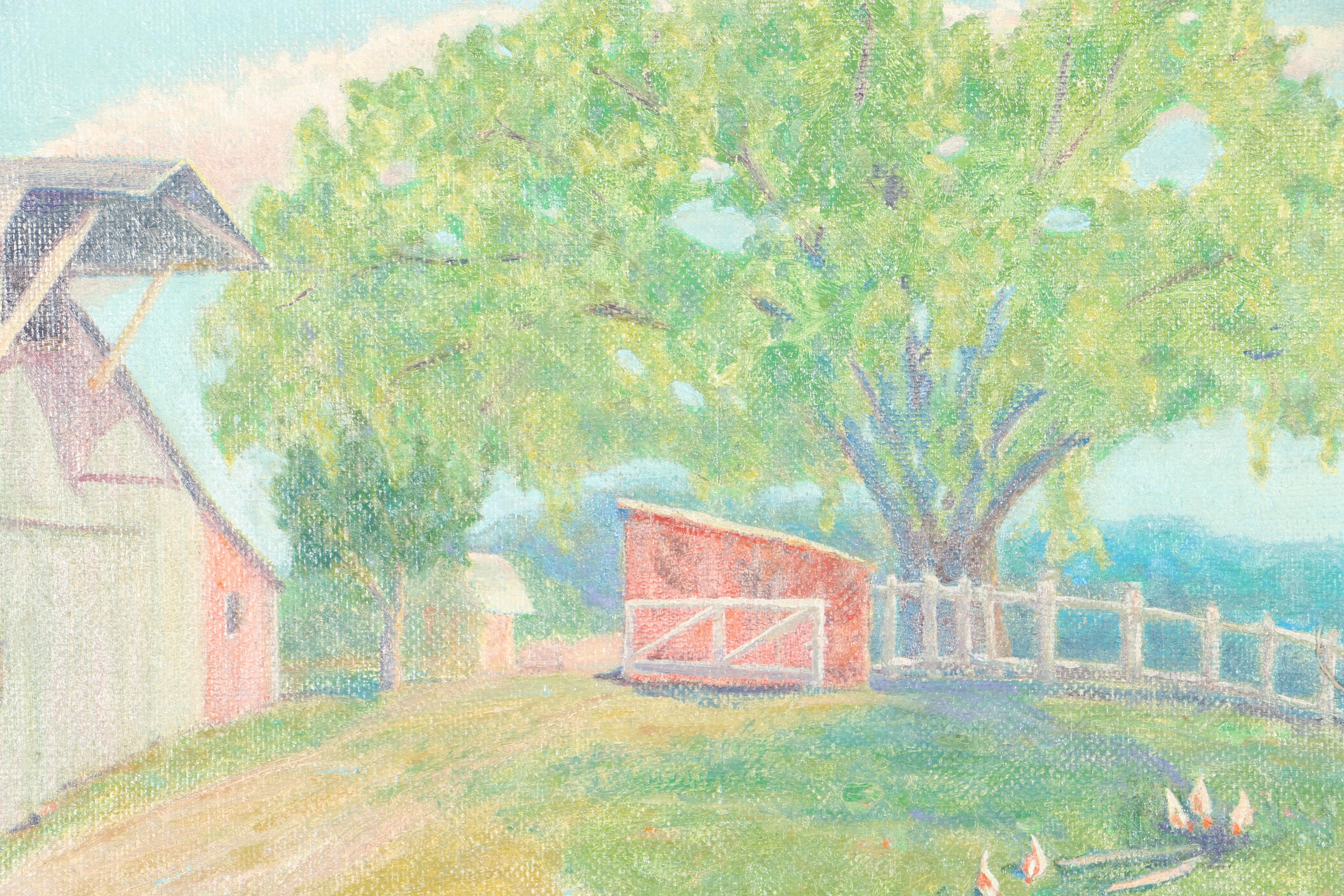 A.J Steiner Oil Paintings of Farm Landscapes