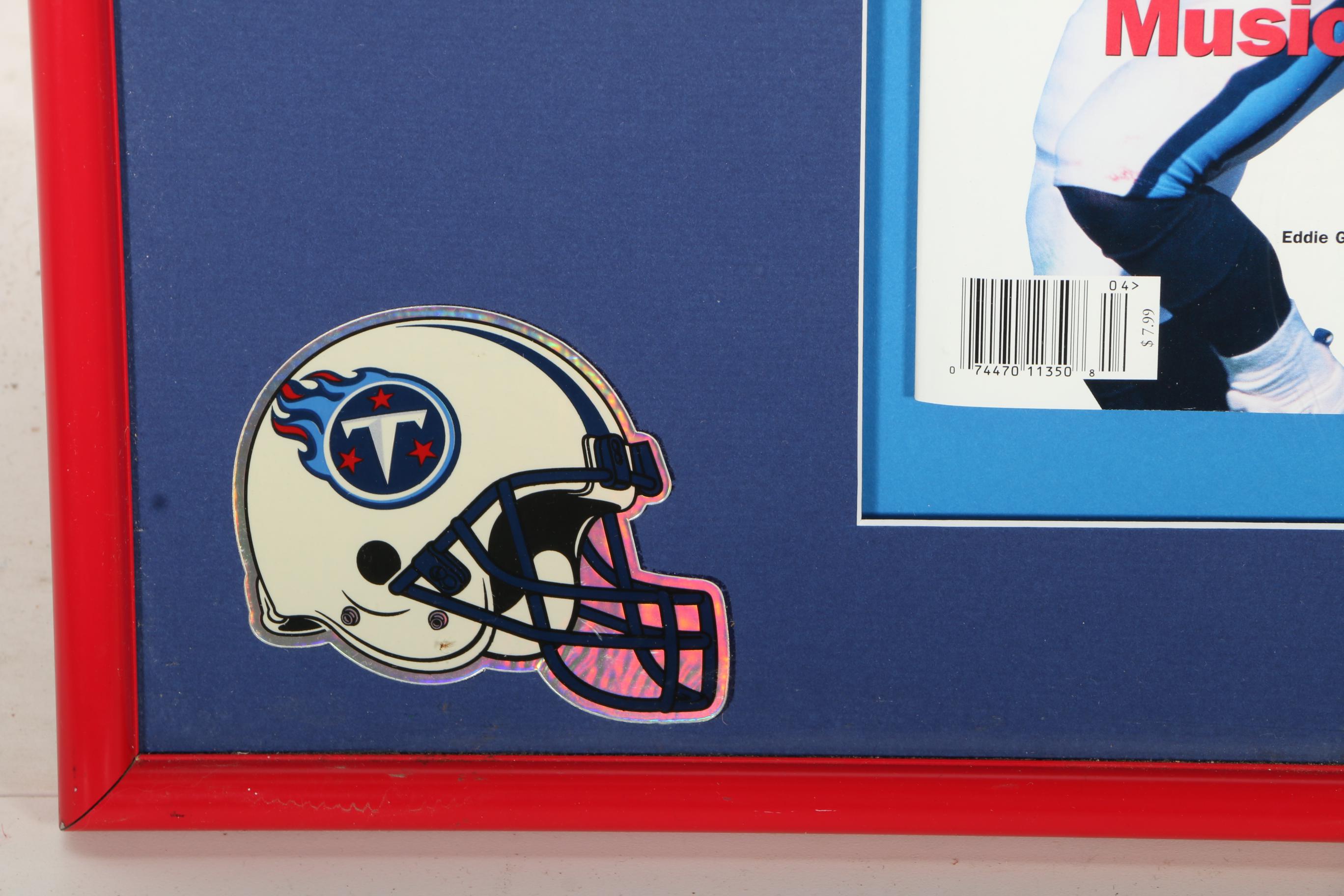 Framed Tennessee Titans 1999 Super Bowl Memorabilia