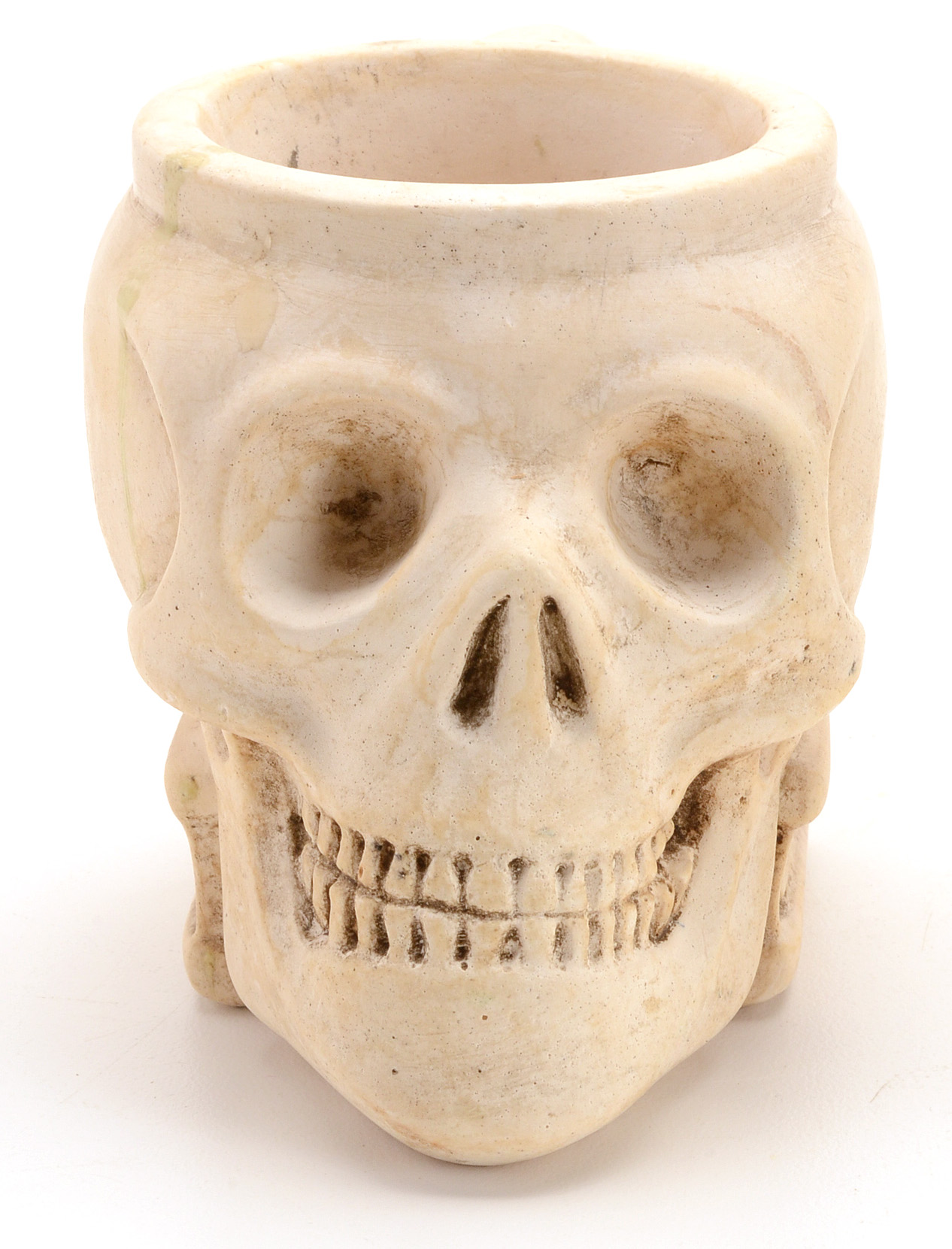 Souvenir Chalkware Mug from the Catacombs of Paris