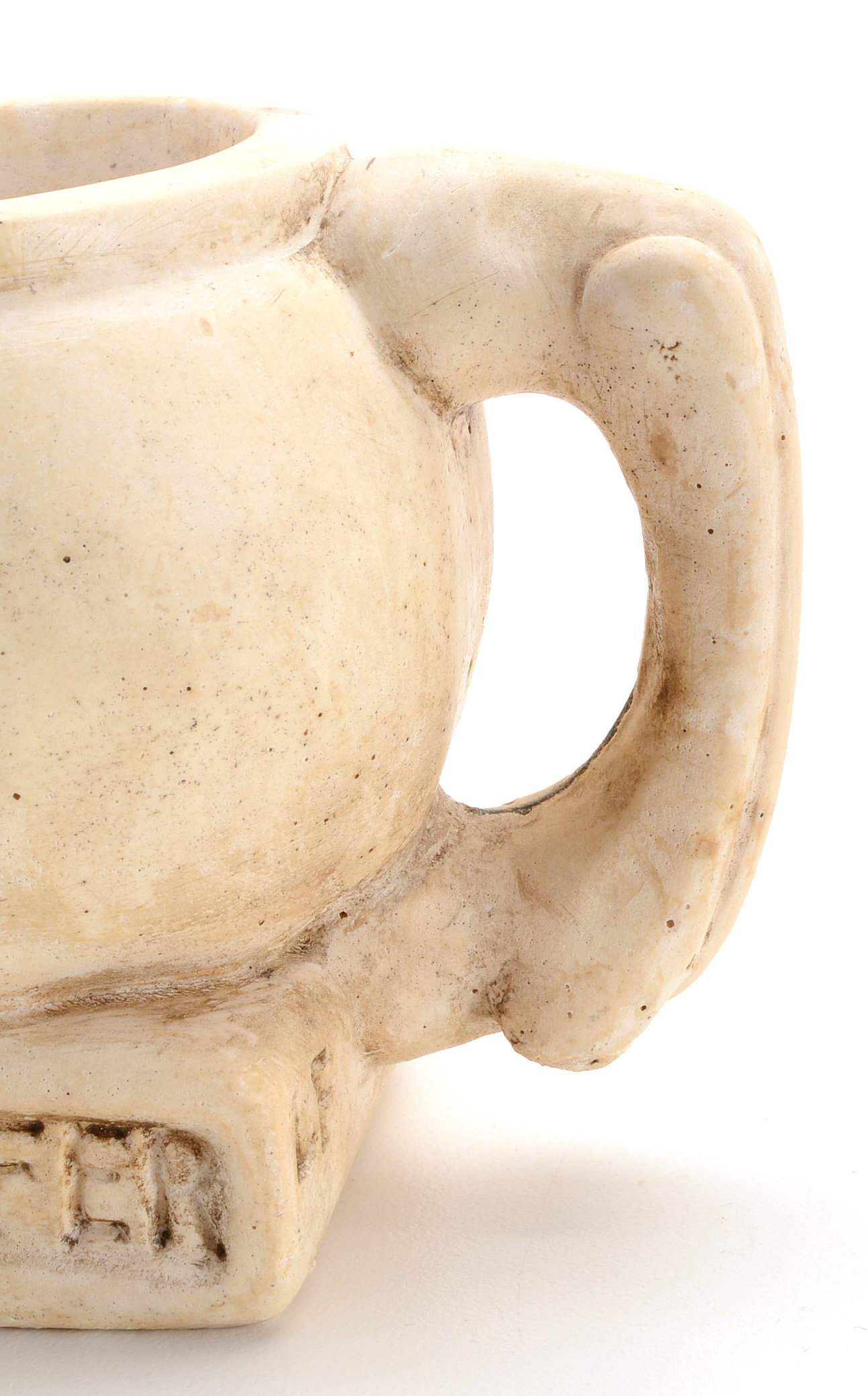 Souvenir Chalkware Mug from the Catacombs of Paris