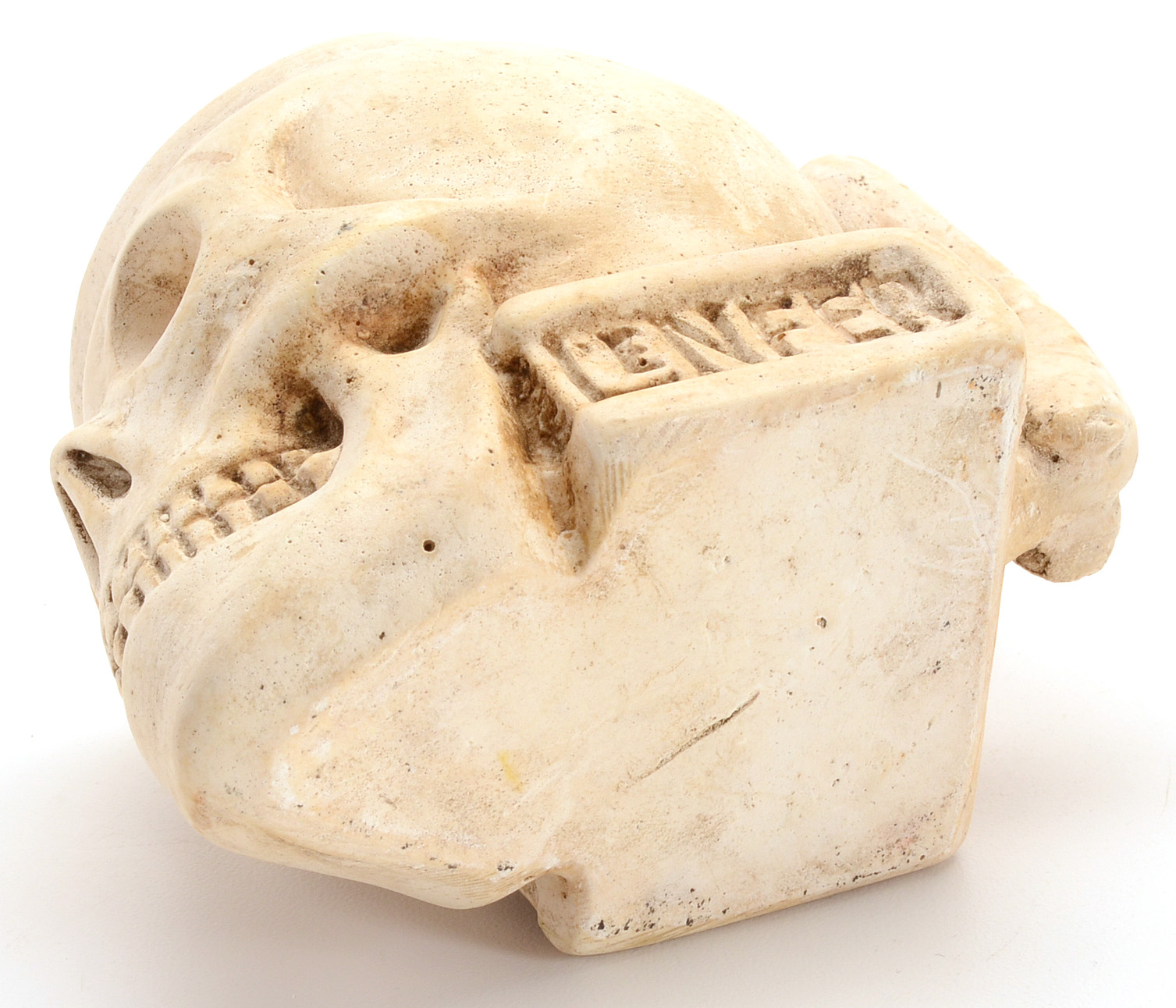 Souvenir Chalkware Mug from the Catacombs of Paris