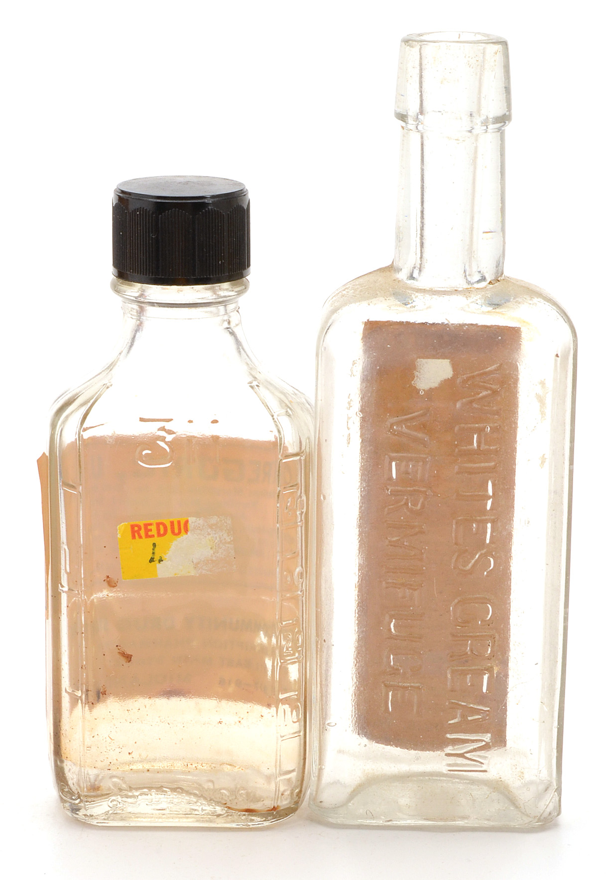Five Vintage Medicine Bottles with Labels