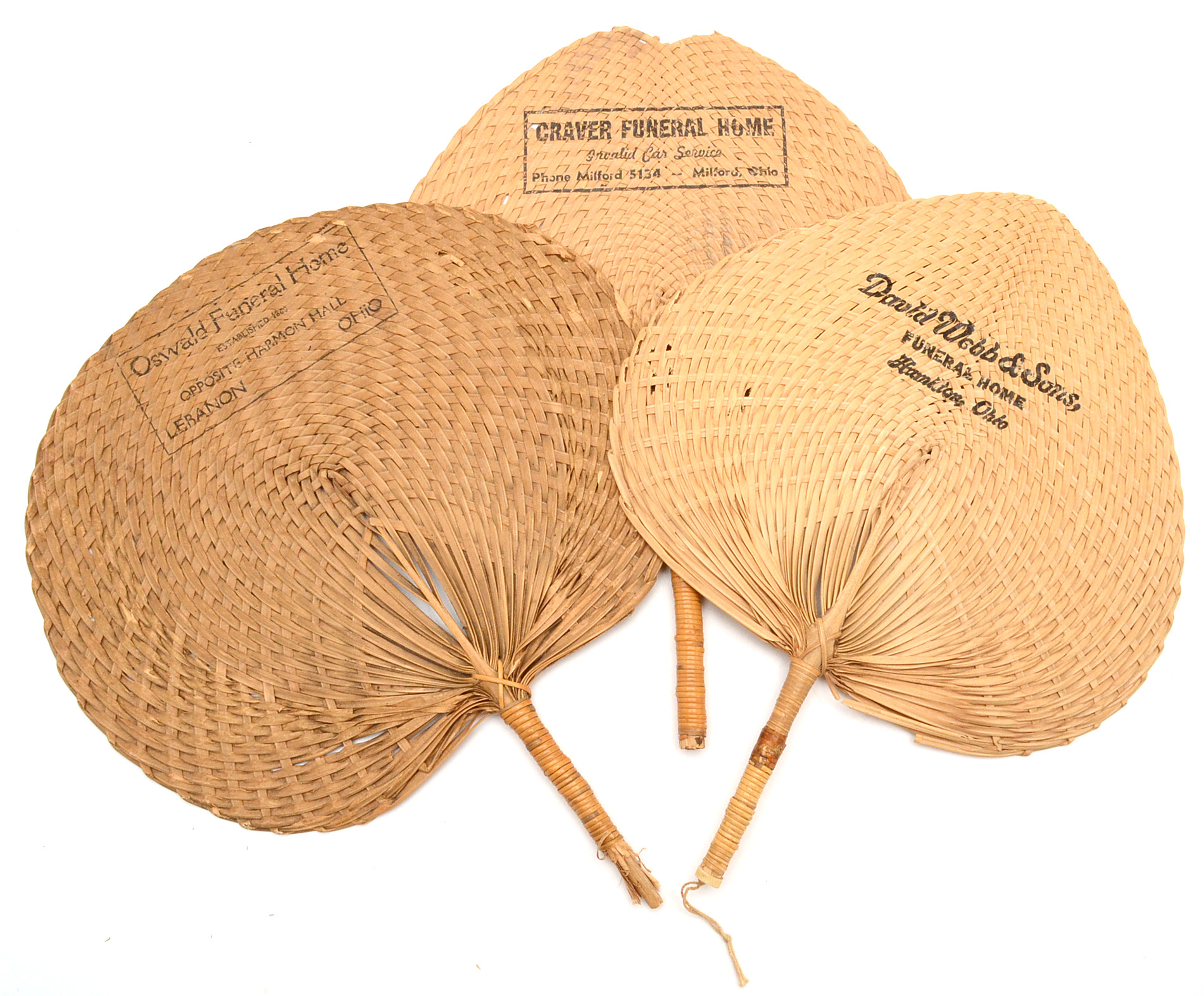 Collection of Funeral Home Promotional Material Incl. Straw Fans