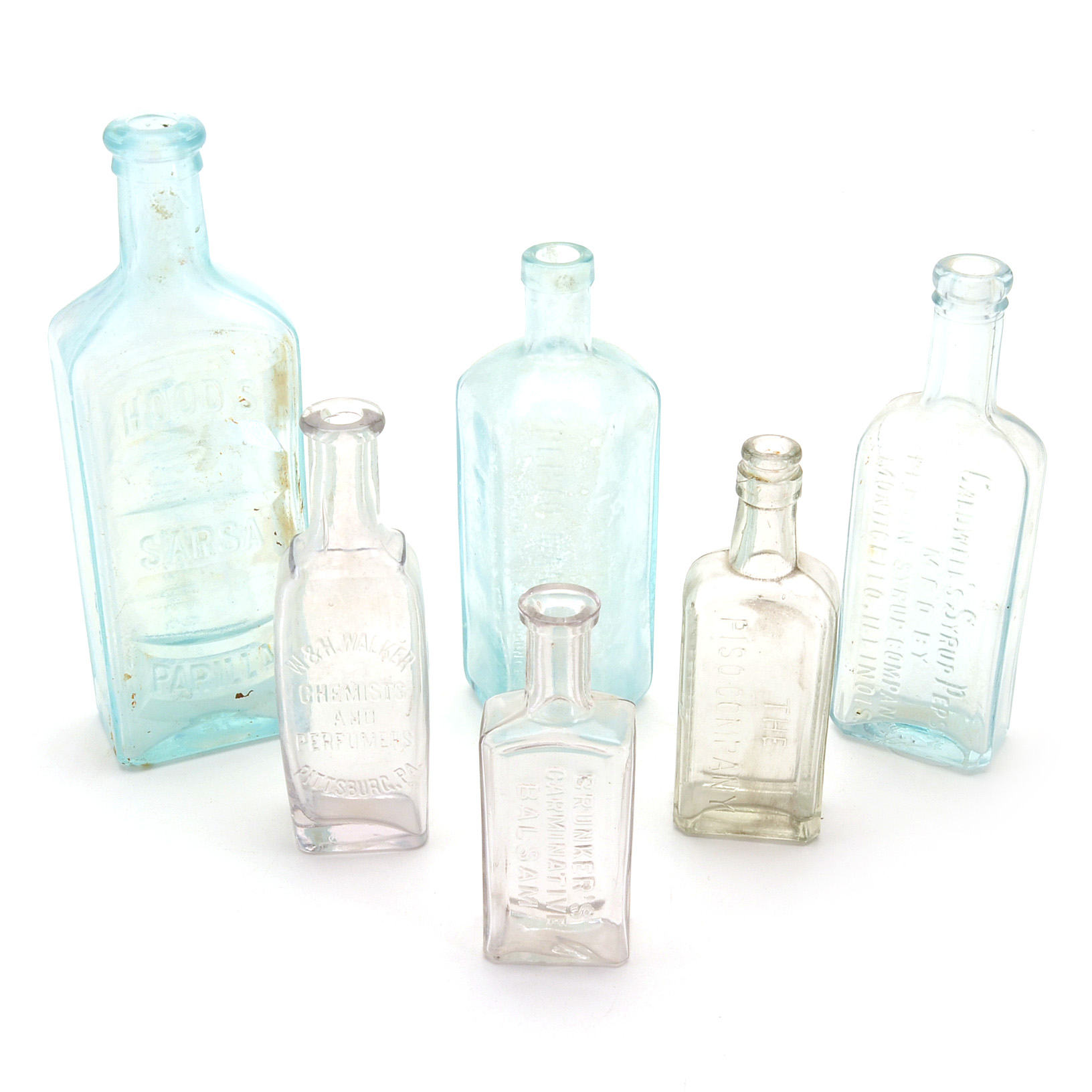 Collection of Six Medicinal Bottles
