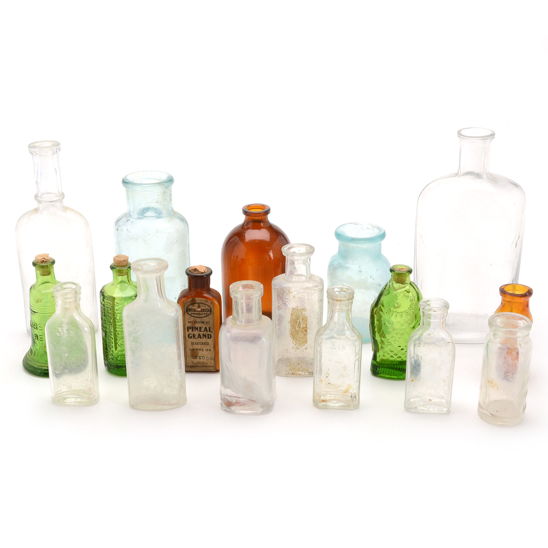 Collection of Seventeen Small Vintage Bottles