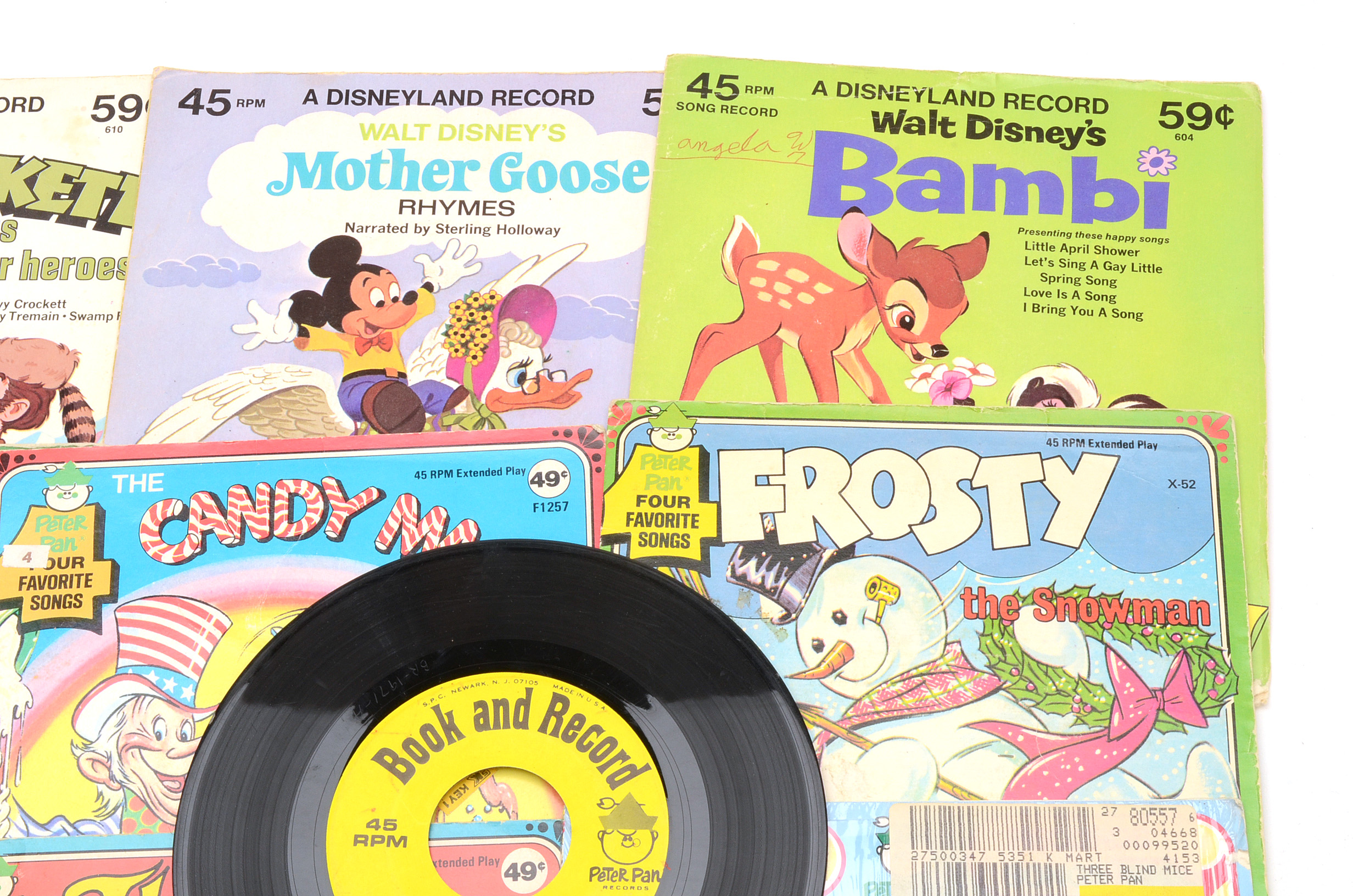 Disney and Other Children's 45 rpm Records