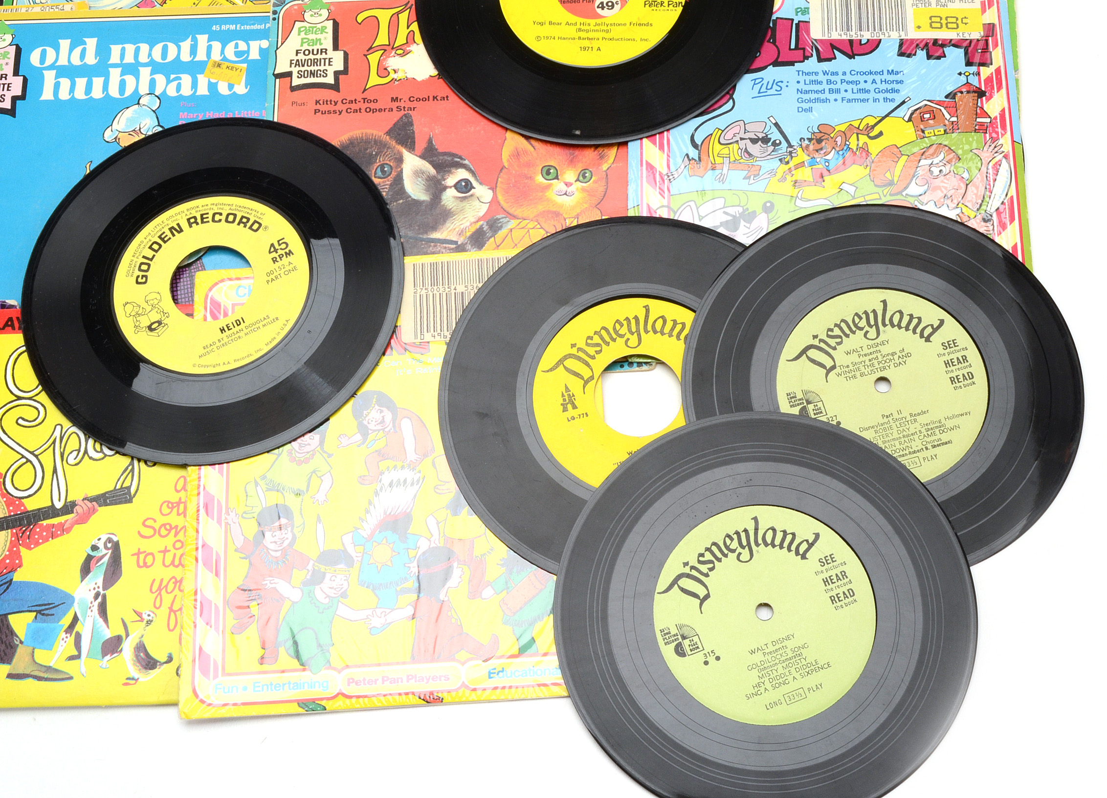 Disney and Other Children's 45 rpm Records