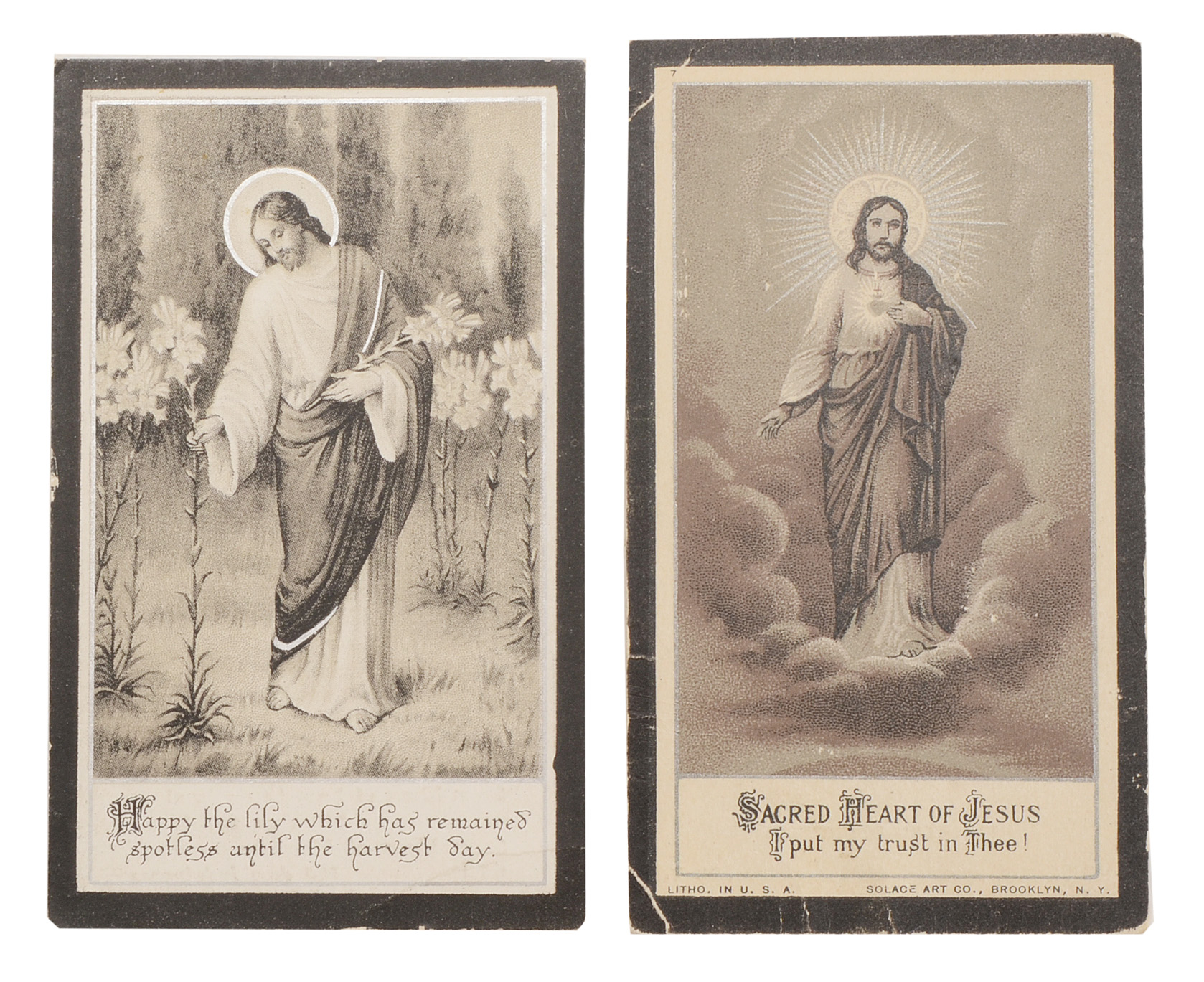 Five Vintage Memorial Cards