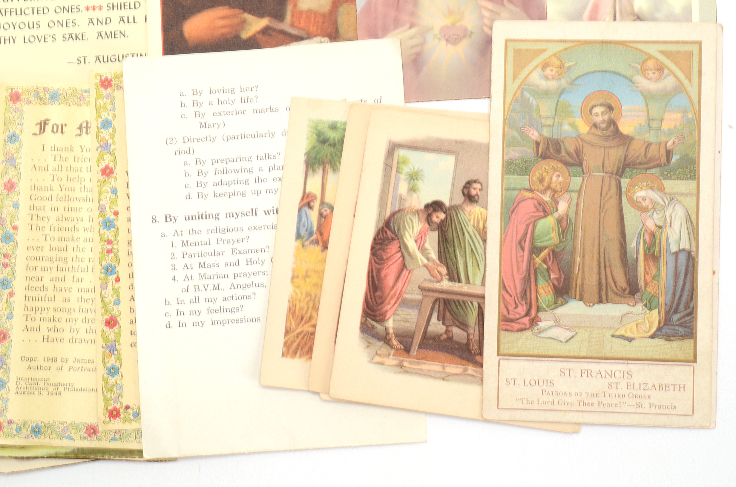 Collection of Vintage Prayer Cards